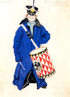 Барабанщик при кукольном театре. 1911 г.