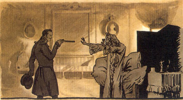 Германн угрожает графине пистолетом. 1911 г.
